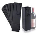 thumbnail image 1 of Bolsa de regalo para botellas, Bolsas para regalos de vino, Bolsas para vino de papel Kraft, para Acción de Gracias, Cumpleaños, Inauguración de una casa, Cenas, 10 piezas(negro) Rojo Verde, 1 of 5