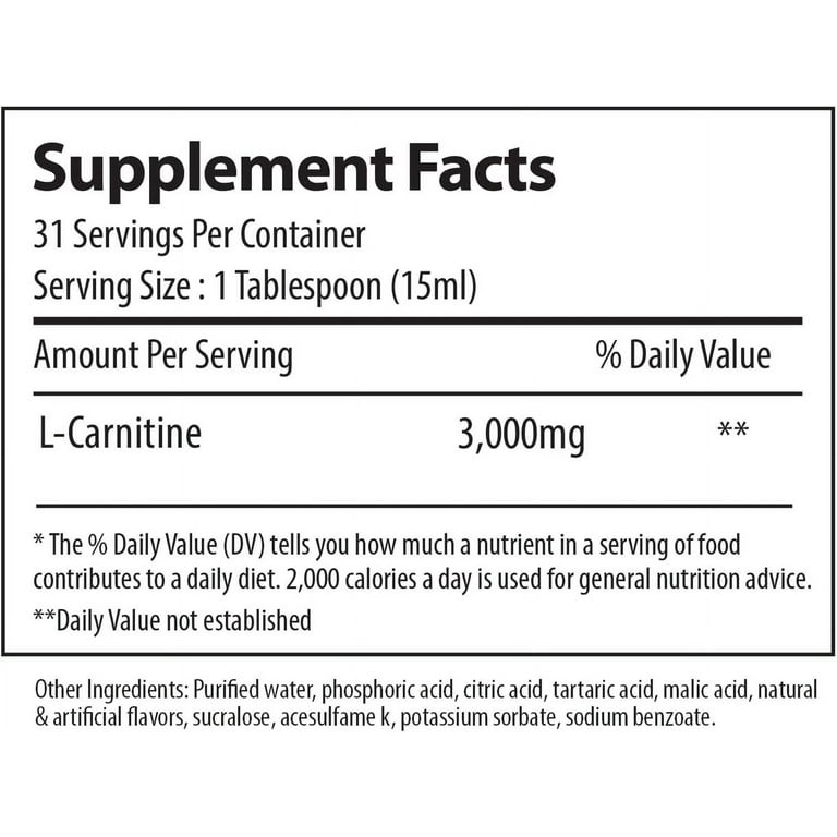 ALPHA Supps, L-Carnitine Liquid 3000, Sour Gummy, 16 oz - Walmart.com