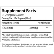 Alpha Supps L-Carnitine Liquid 3000 - Stimulant Free Energy Support For Men & Women - Cherry Lime Slush, 16 oz