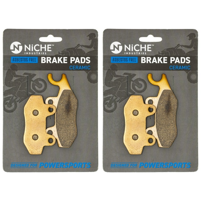 Niche Ceramic Front Left Brake Pad Set for Yamaha Rhino 450 UTV 2 Pack 519-KPA2332D