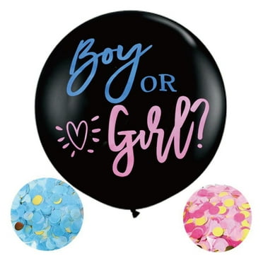 34" Blue/Pink Boy or Girl Gender Reveal Balloon with Confetti, by Way To Celebrate