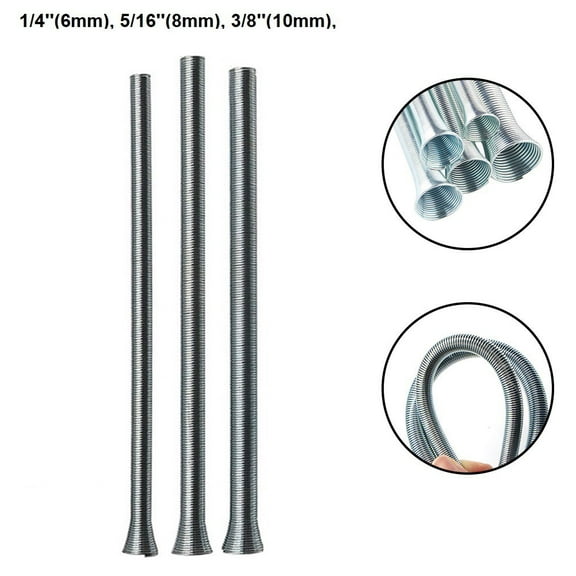 yaaqii 3PCS 13.7In Spring Tube Bender Set for Precision Bending of Copper Aluminum Pipe