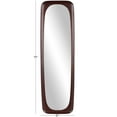 thumbnail image 3 of DecMode 21" x 71" Dark Brown Oval Wall Mirror, 3 of 9