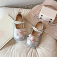 thumbnail image 7 of Viluyesy Girls Soft-Soled Mary Jane Shoes – Spring Summer Flat Dress Shoes with Bowknot, Pearl Accents, and Rose Embellishment Silver Size 13.5, 7 of 7