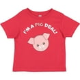 thumbnail image 3 of Inktastic I'm a Pig Deal Cute Pig Pun Boys or Girls Toddler T-Shirt, 3 of 5