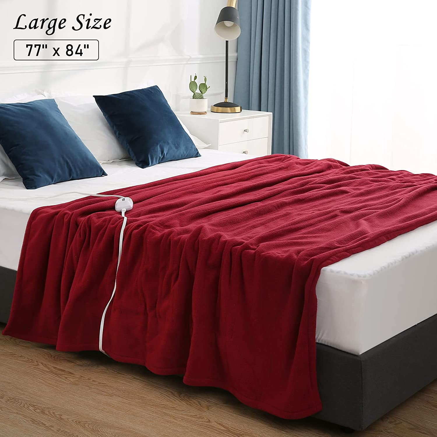 Maxkare Electric Heated Blanket 77"x 84" Full Size with 4 Heating