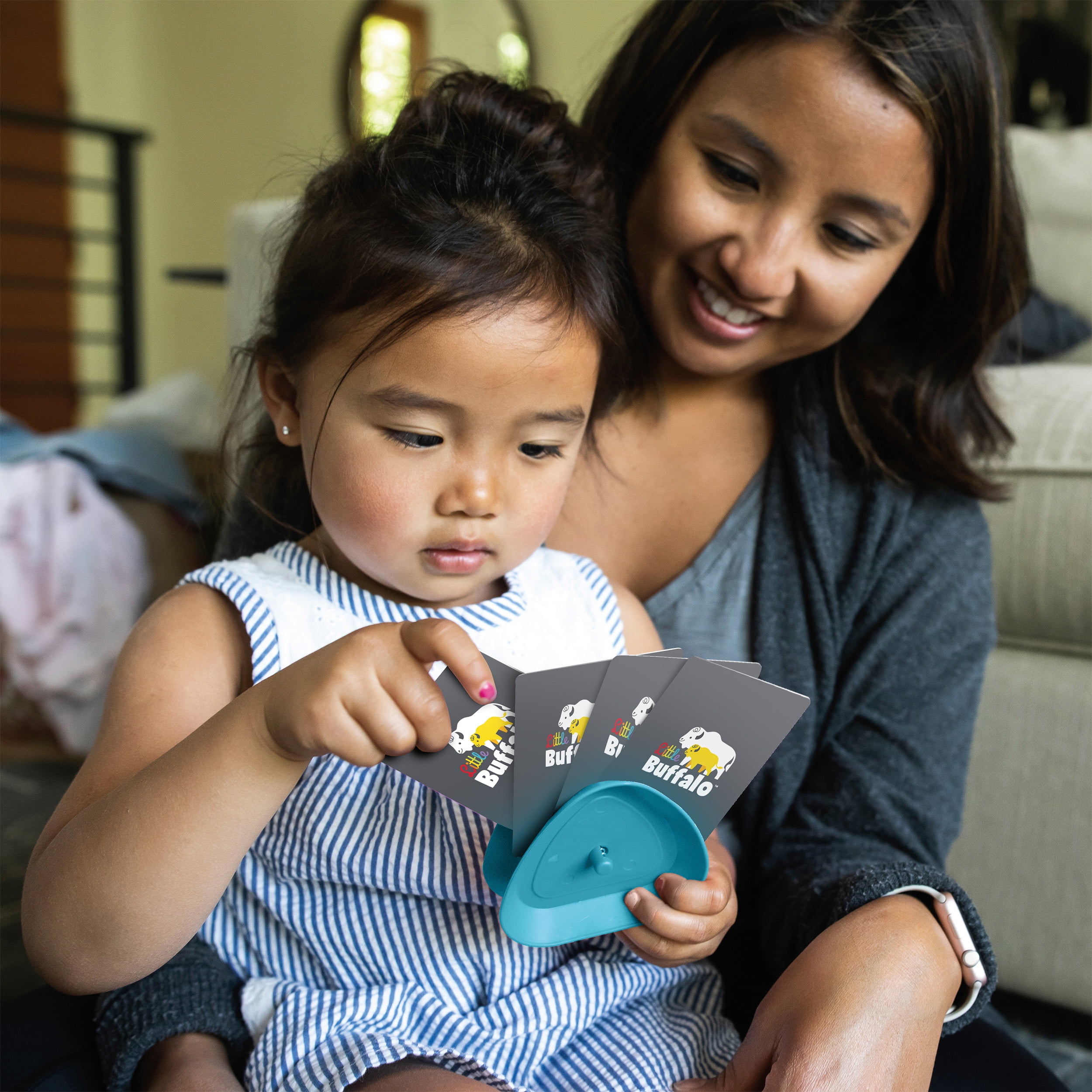(2 pack) Little Buffalo Kids Plastic Card Holder Great for Toddlers Family Game Night Accessory from Buffalo Games