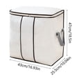 thumbnail image 3 of Dreisshy 54 Qt Blanket Storage Bins with Lids Breathable, Moving Bags with Carrying Handles for Sheets Blankets Bedding Pillows, Clothes, B, 3 of 6
