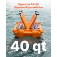 thumbnail image 4 of VEVOR Floating Cooler, 40 QT Floating Ice Chest with Dry Storage, Wheels & Tow Rope, Premium LLDPE Amphibious Drink Cooler for Water & Land, Cruise Stable on Lake, River, Pool, Beach, Kayak, Orange, 4 of 9