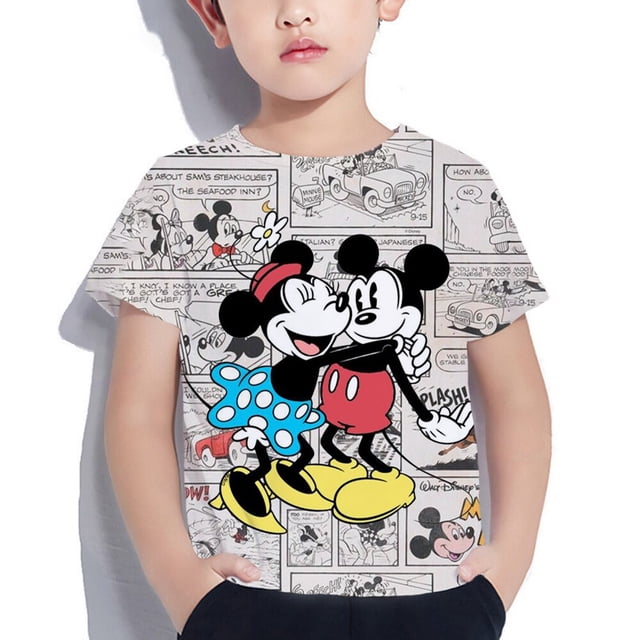 Nuevas camisetas con estampado de sombrero de Navidad de Mickey para mujer, camiseta de Navidad a la moda, ropa de calle para mujer, camiseta Kawaii Disney Gift130 Gao Jinjia LED