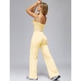 thumbnail image 6 of IDOPIP Womens Workout Sets 2 Piece Spaghetti Straps Square Neck Crop Top Straight Butt-lifting Leg Yoga Pants Pilates Outfits, 6 of 6