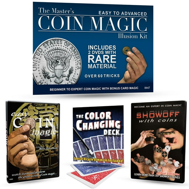 Master's Coin Magic Illusion Kit Rare Material Bonus Tricks Walmart