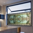 thumbnail image 4 of European Style Stained Glass Window Film, Decorative Privacy Window Film, Static Cling Removable Glass Cover Sun Blocking Anti UV for Home Bathroom Living Room 17.7x 39.4 Inches, 4 of 7