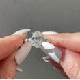 thumbnail image 4 of solitaire jewels 4TCW Oval Moissanite Hidden Halo Engagement Ring For Women, 10K White Gold, 4 of 5