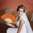 thumbnail image 5 of Unique Bargains Portable DIY 7-Inch Blank Folding Fan 1 Pc Orange, 5 of 5