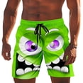 thumbnail image 4 of XIAONU Mens Graphic Print Swim Trunks Relaxed Knee-Length Drawstring Waist Quick-Dry Vibrant Beach Bottoms, 4 of 4