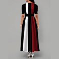 thumbnail image 2 of Robe de Bureau Vintage Contrastée Patchwork pour Femmes, Rouge, m, 2 of 5
