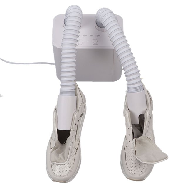 Séchoir à Chaussures, 150w 4 Vitesses Minuterie Séchoir Électrique Portable pour Bottes avec Double Sortie et Tuyau Extensible Température Constante Intelligente Séchoir Silencieux pour Gants Bottes de Ski