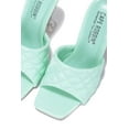 thumbnail image 3 of CAPE ROBBIN RAFA SQUARE TOE MULE HEELS-AQUA Heels Blue, 3 of 4
