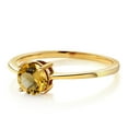 thumbnail image 5 of Gem Stone King 10K Yellow Gold Yellow Citrine Solitaire Engagement Ring for Women (0.80 Cttw, Round 6MM, Gemstone November Birthstone, Size 7.5), 5 of 5