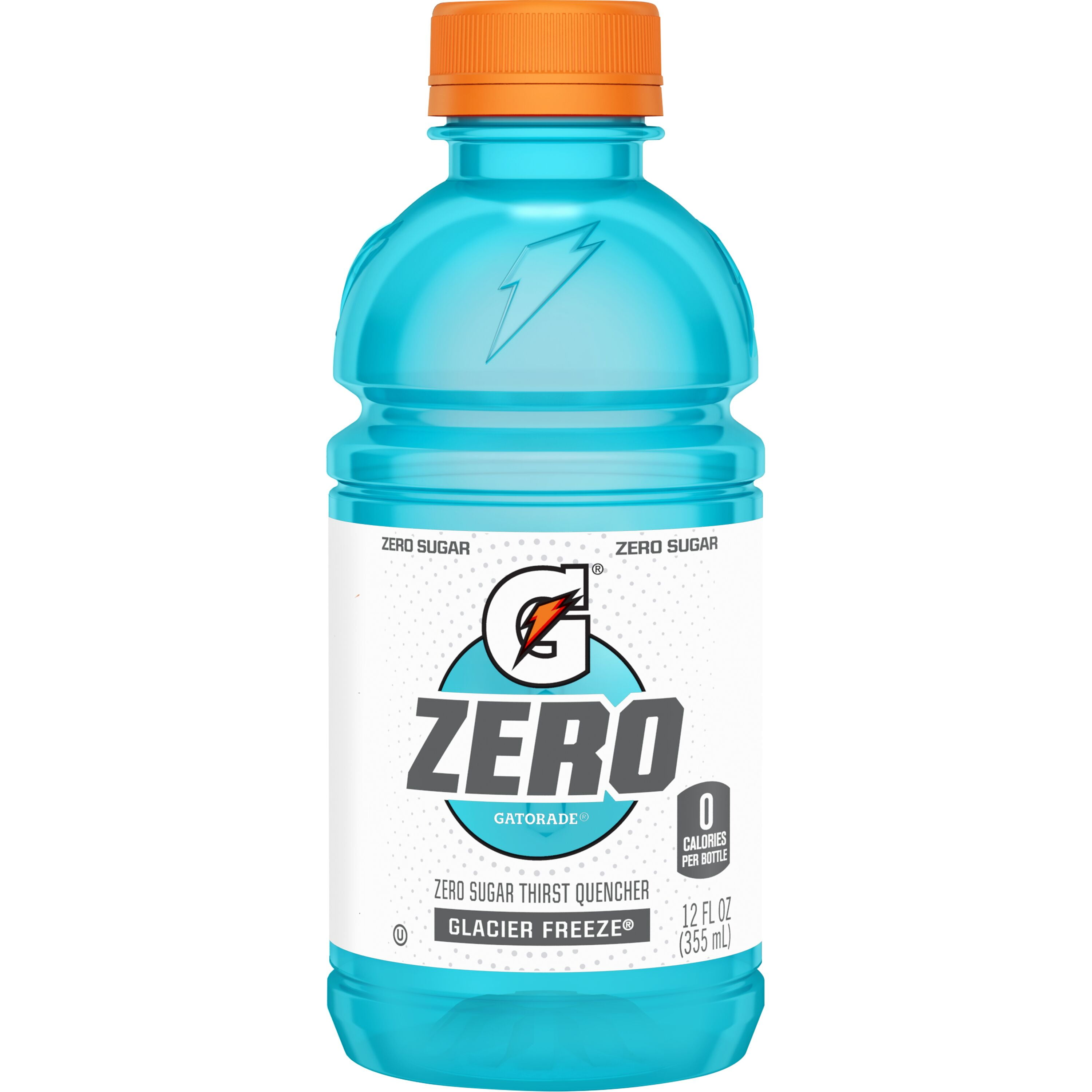 Gatorade Zero Sugar Thirst Quencher Glacier Freeze Sports Drinks, 12 fl oz, 12 Count Bottles