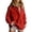 Red, variant on Ladies Tops And Blouses Sweatshirt for Women Oversized Casual Long Sleeve Button Neck Pullover Fashion Outfits Clothes Fashion Clothing