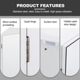 thumbnail image 7 of Eclife 2 Doors Corner Medicine Cabinet with Mirror Wall Mounted Bathroom Organizer, White, 7 of 7