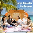 thumbnail image 2 of Costway Easy Pop Up 100'' x 50'' Beach Tent, Orange, 2 of 12