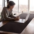 thumbnail image 2 of Cacoy 150x50cm Leather Extended Mouse Pad Long Desk Blotter Pad (Brown), 2 of 5