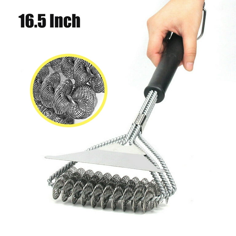 Jelly Comb Grill Brush Bristle Free BBQ Non Wire Grill Brush and Scraper  16.5 Stainless Steel Safe BBQ Accessories Cleaner for Weber Gas/Charcoal  Porcelain/Ceramic/Iron/Steel Grates 