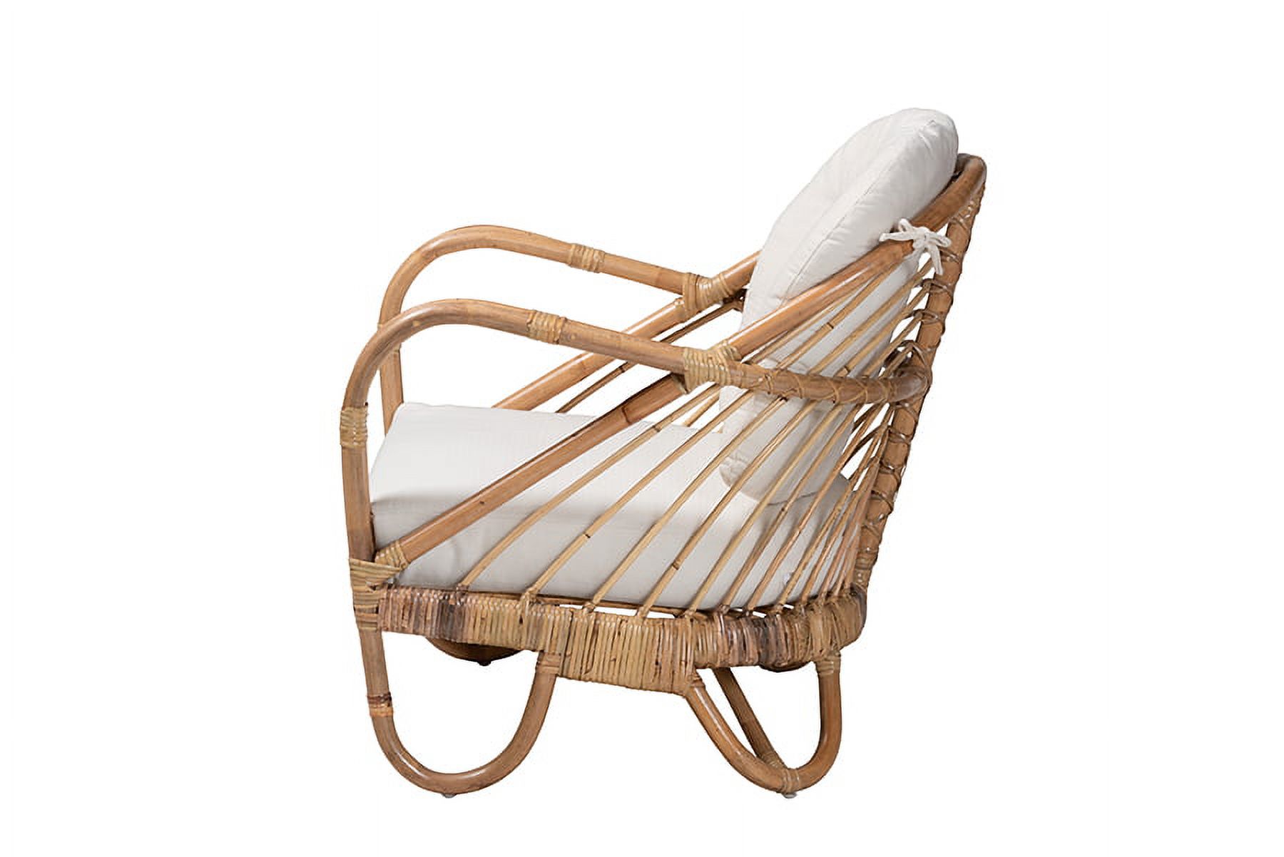 bali & pari Aliane Rattan BOHO Accent Chair, Natural Brown