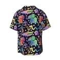 thumbnail image 6 of Lsque Colorful Animals print Men's Cuban Collar Short Sleeve Shirt Summer Beachwear Casual Button Down Fashionable Vacation Leisure Shirt-3X-Large, 6 of 7