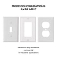 thumbnail image 2 of ENERGETIC 25 Pack Decorator Toggle Light Switch Plastic Wall Plate, Standard Size 1-Gang Multi-pack Outlet Covers, White Nylon, 2 of 6