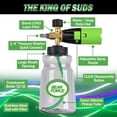 thumbnail image 4 of Bear Force Pressure Washer Brass Foam Cannon (Wide Mouth) – Car Wash Snow Foam Lance Pressure Washer Soap Dispenser for Car Washing with 360° Adjustable Thick Foam + 1/4 Quick Connector, 32oz Bottle, 4 of 9