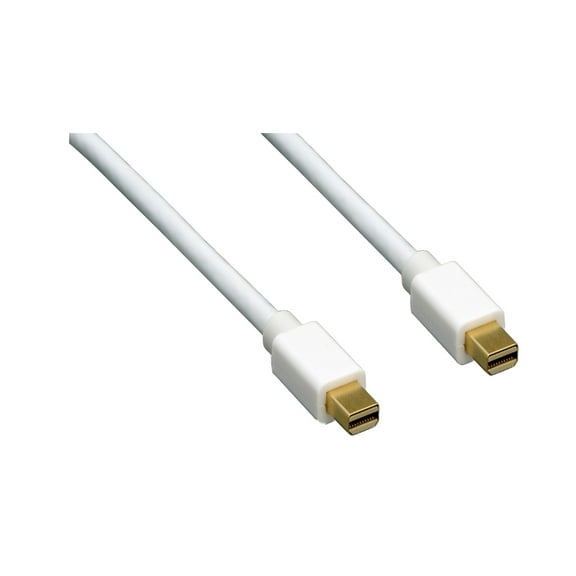 Mini Displayport male to Mini Displayport cable male, Supports 4K@60Hz, v1.2, white, 10 foot