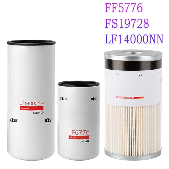 Oil Change Kit Fit For Cummins ISX ,FF5776, FS19728, LF14000NN Oil Fuel Filter
