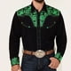 thumbnail image 1 of Camisa de hombre nueva Camisa occidental Estampado floral Solapa Calle Manga larga Botones Diseñador de ropa Estilo occidental, 1 of 6