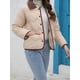 thumbnail image 4 of Chaquetas de algodón con botones y bolsillos para mujer, abrigos sólidos de manga larga, prendas de vestir para exteriores, Otoño, 2024, 4 of 5