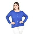 thumbnail image 1 of Blusa con espalda de encaje Roman Fashion / Tallas Extras, 1552 (Azul rey) azul 42, 1 of 5