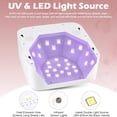 thumbnail image 5 of "Nail Lamp,Cordless UV Led Nail Lamp 72W Rechargeable Nail Dryer with 5 Timer Setting,Professional Nail Light with Cute Heart Shape Large LCD Display ", 5 of 6