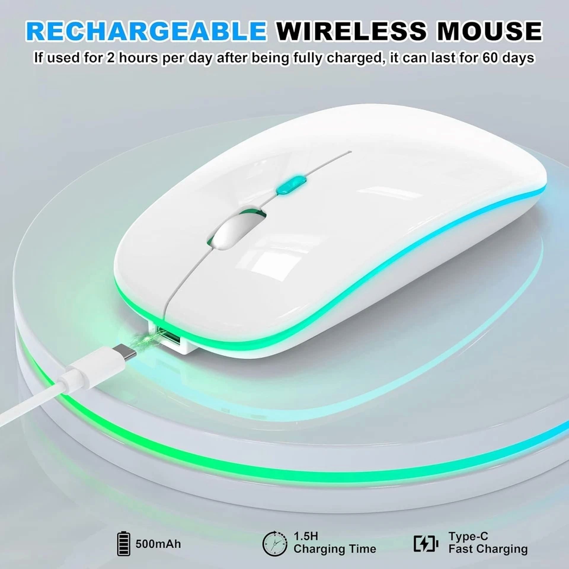 BUTTERFLY- Bluetooth Led 2.4G Wireless Mouse Luminous Slim Design For Laptop - Space Silver