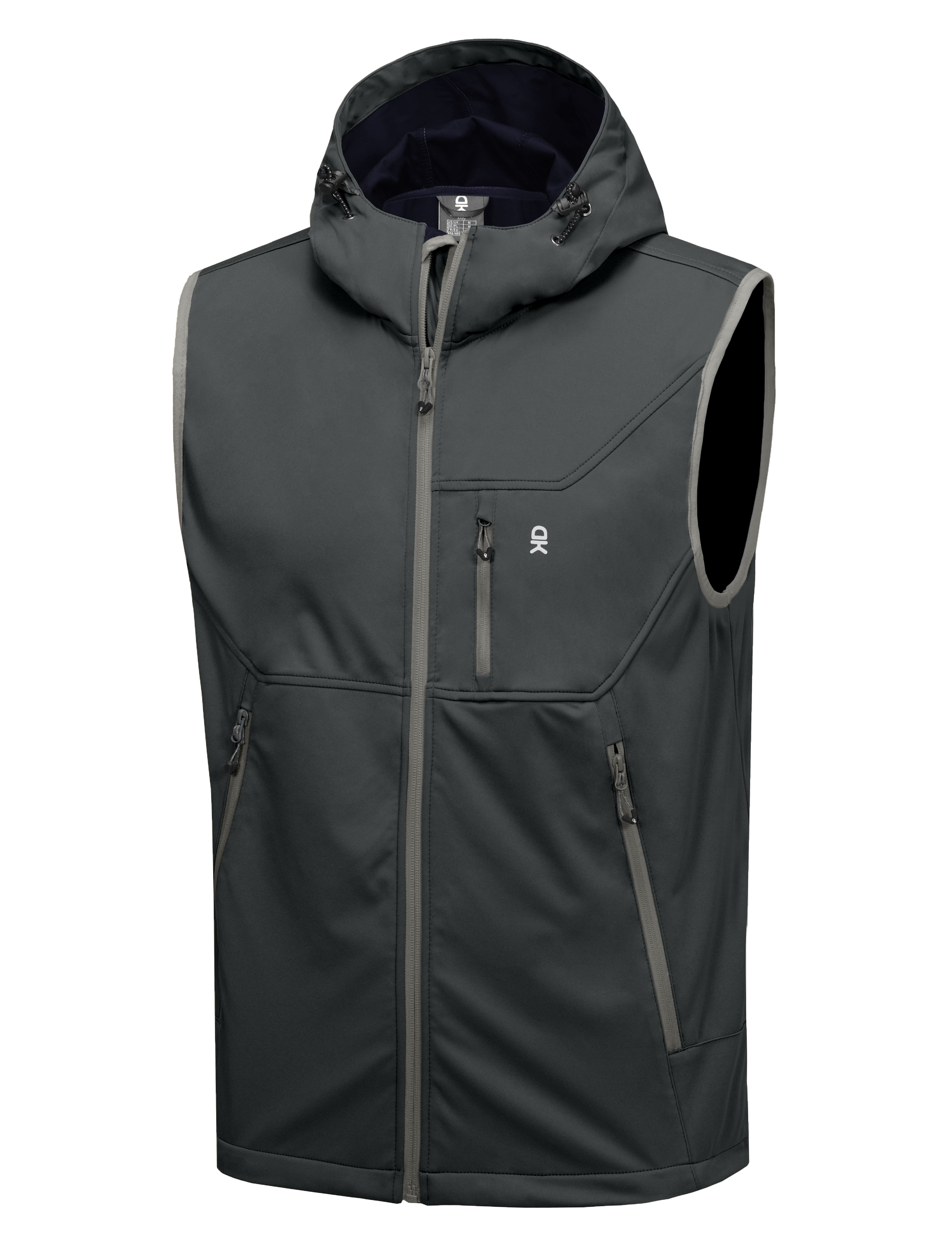 Little Donkey Andy Men's Lightweight Softshell Vest Windproof Sleeveless Jacket for Travel Hiking Running Golf Size M