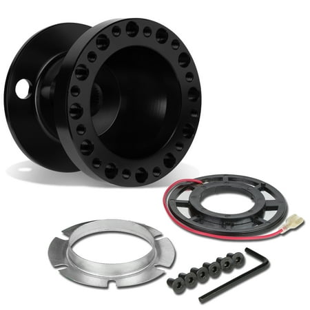 Aluminum Steering Wheel 6-Hole Hub Adaptor Kit (Black) - Miata / RX7 / RX8 /
