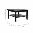 thumbnail image 5 of Modern Jet Black Coffee Table with Shelf, 5 of 6
