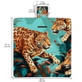 thumbnail image 2 of Leopard Canvas Beach Blanket Picnic Mat, Large Size Foldable Beach Mat with Carry Bag, Stylish Design for Beach Trip Essentials, Soft and Durable Fabric Blanket, 2 of 6