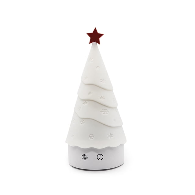 Injueey Lámpara de noche de árbol de Navidad 1200mAh USB recargable con iluminación colorida Música Sensor táctil Decoración Luz ambiental para Iluminación y accesorios Injueey HA016344-00