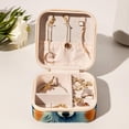 thumbnail image 6 of Fox Travel Portable Square Jewelry Stand Organizer Storage Box for Rings, Earrings, Necklaces, Bracelets - Suitable for Girls and Women, 6 of 6