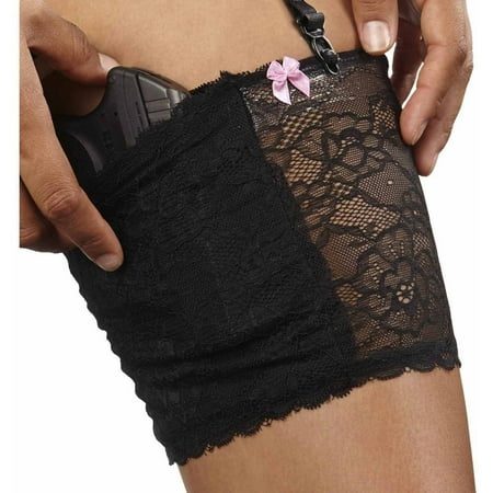 BULLDOG CONCEALED CARRY LACE THIGH HLSTR SMALL 2PK LACE/SILICONE