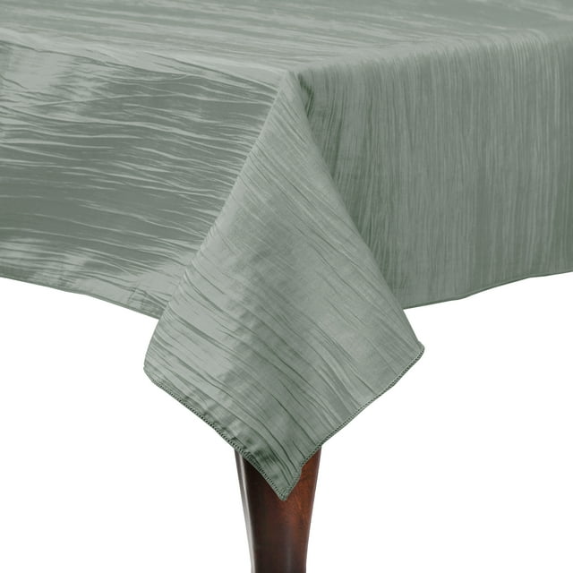Ultimate Textile (3 Pack) Crinkle Taffeta - Delano 50 x 144-Inch Rectangular Tablecloth - for Party, Wedding, Home Dining, Hotel and Catering use, Platinum Dark Grey