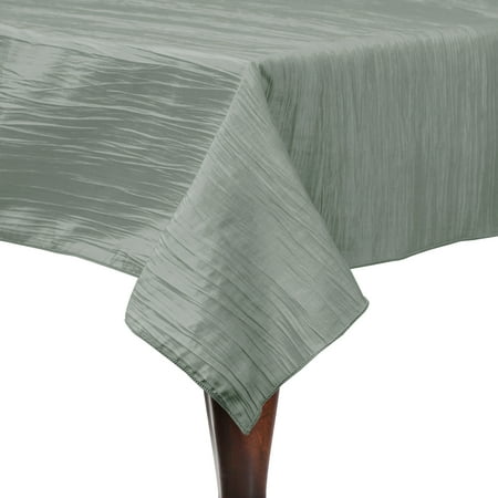 

Ultimate Textile (5 Pack) Crinkle Taffeta - Delano 90 x 90-Inch Square Tablecloth - for Party Wedding Home Dining Hotel and Catering use Platinum Dark Grey